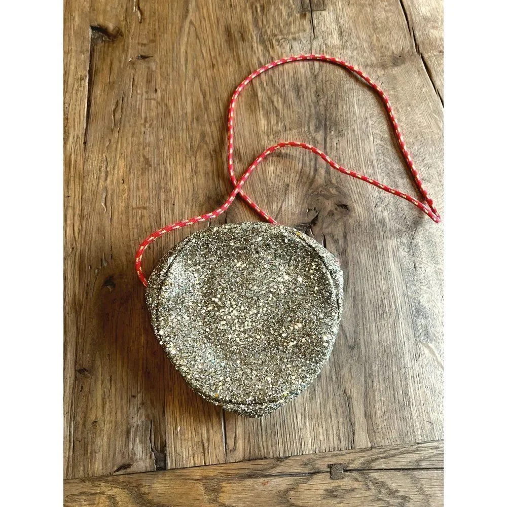 NWT! Crewcuts Gold Sparkle Emoji Purse